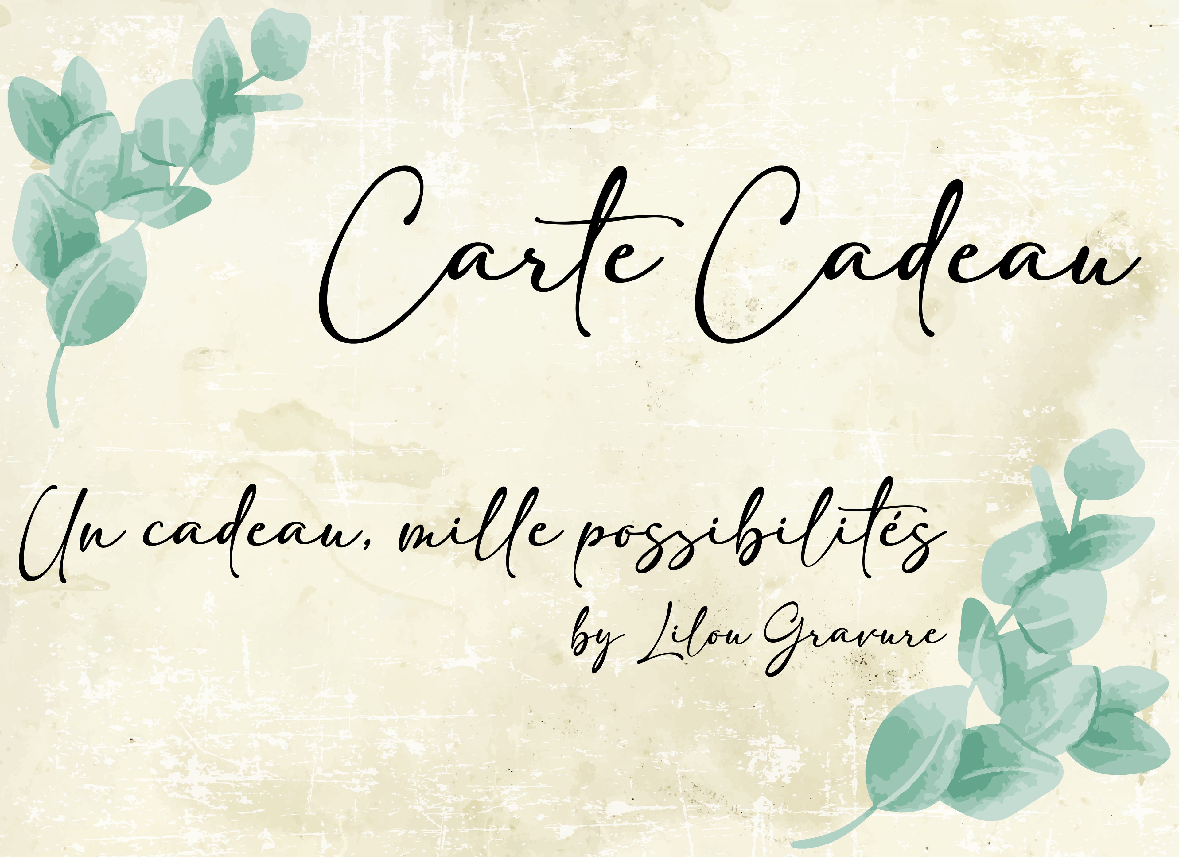 Carte-cadeau Lilou gravure