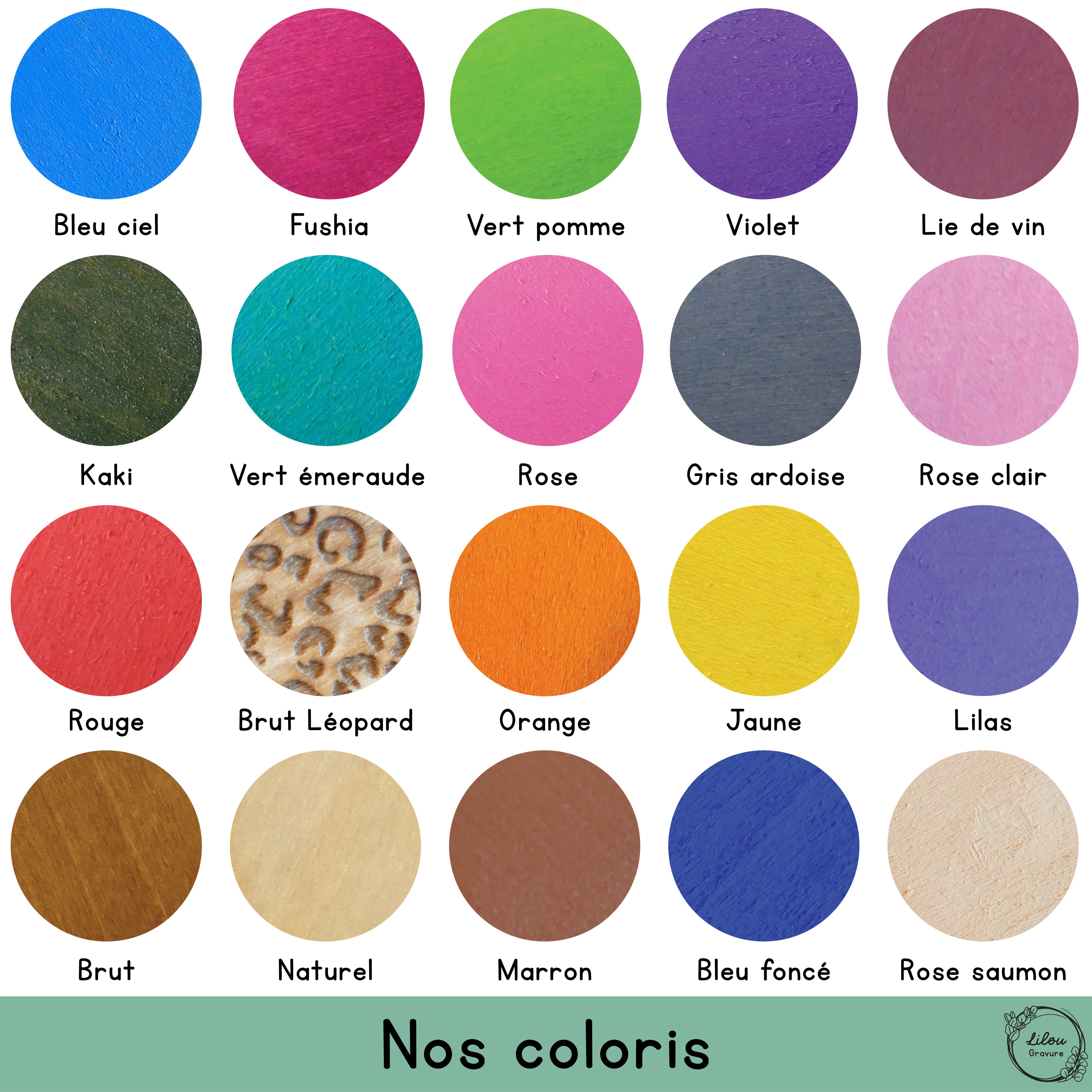 nuancier coloris peinture sur bois – artisanat – choix des couleurs

